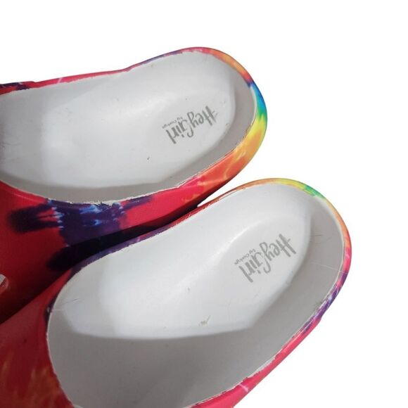 Corkys Waterslide Sandals Tie Dye Womens Size 10 Shoes Slip On Colorful - Picture 7 of 10